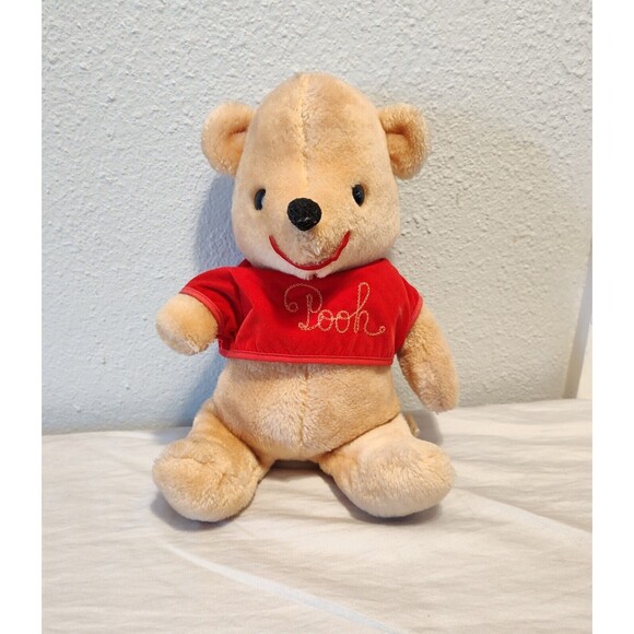 Vintage 1960s Winnie The Pooh 12” Plush w Embroidered Shirt Walt Disney Florida - Picture 2 of 13
